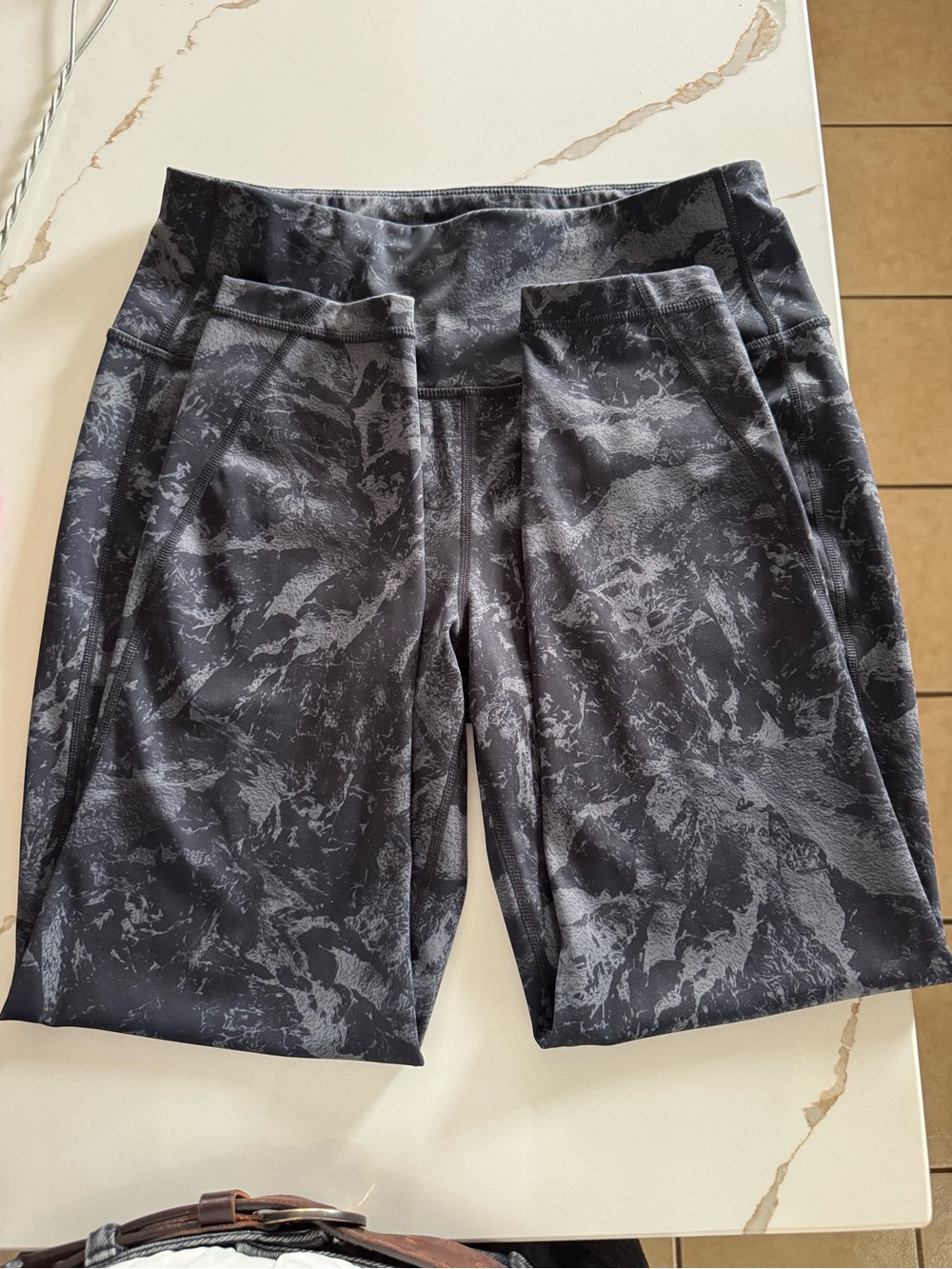 Lole Black & Gray Marble-Print